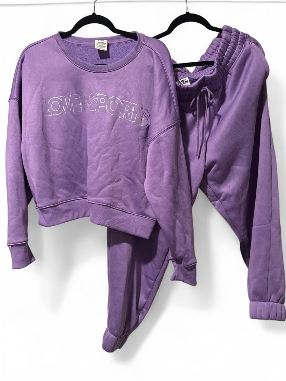 Love Sports Lavender Crewneck Sweater - Women XL